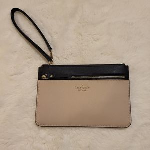 Kate Spade nude/black wristlet